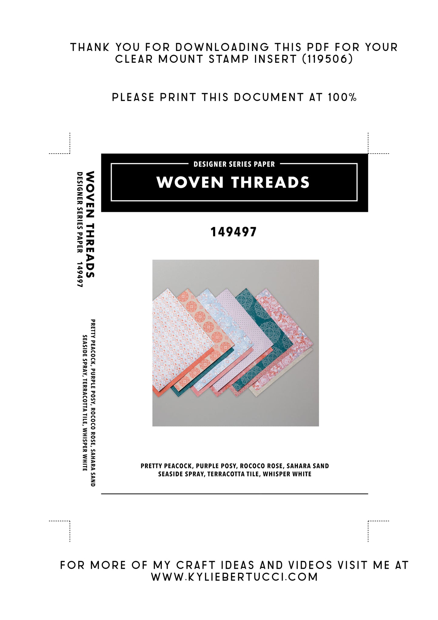 RETIRED Kylie's #loveitchopit and Storage Clear Insert PDFs (Instant Download)