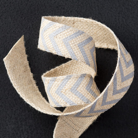 Natural Chevron Ribbon, 5/8" wide, Approx 5 yards long | Retired