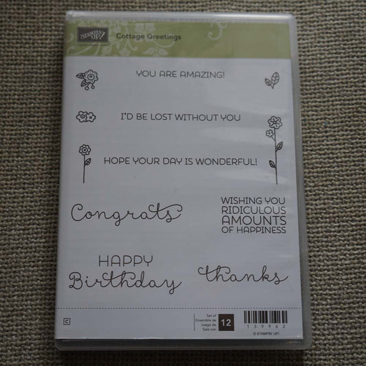 Cottage Greetings | Retired Clear Mount Stamp Set