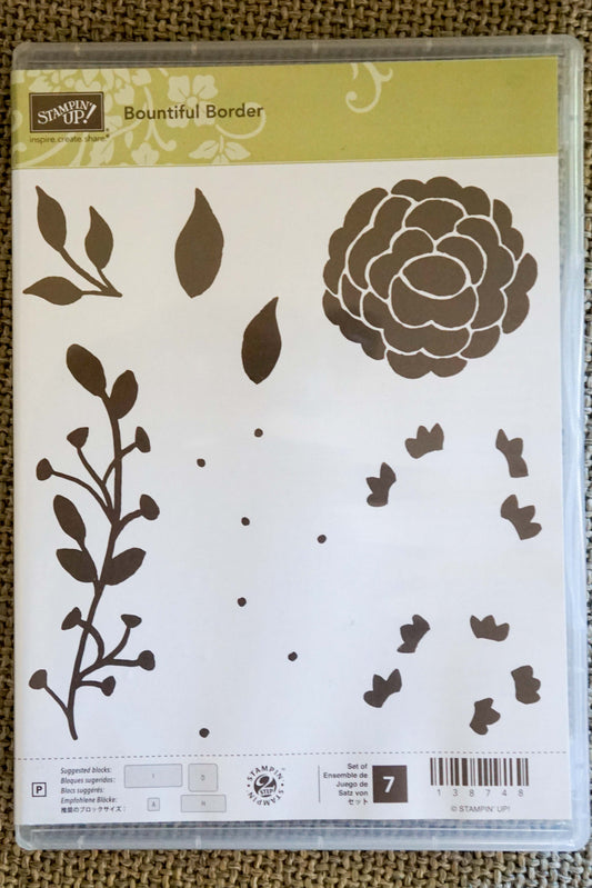 Bountiful Border | Retired Photopolymer Stamp Set | BRAND NEW
