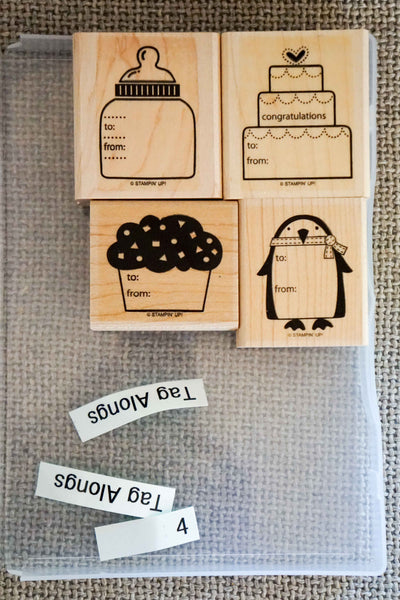 Tag Alongs | Retired Wood Mount Stamp Set