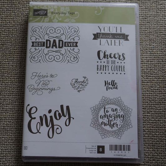 Everyday Tags | Retired Clear Mount Stamp Set