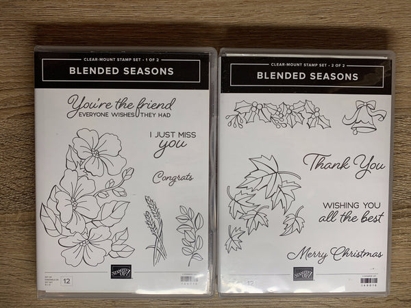 Blended Seasons | Clear Mount Stamp Set (Set of 2) | Retired Stampin' Up!