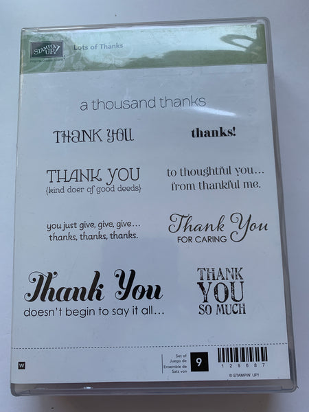 Lots of Thanks | Retired Wood Mount Stamp Set | Stampin' Up!