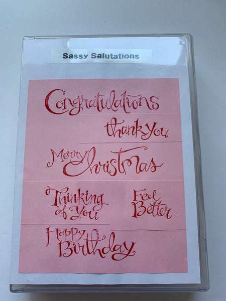 Sassy Salutations | Retired Wood Mount Stamp Set | Stampin' Up!