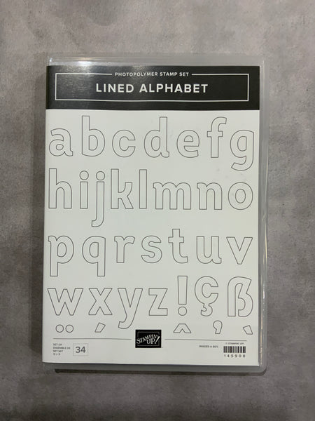 Lined Alphabet | Retired Photopolymer Stamp Set | Stampin' Up!