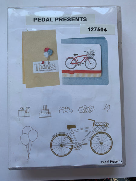 Pedal Presents | Retired Wood Mount Stamp Set | Stampin' Up!
