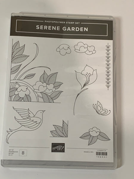 Serene Garden | Retired Photopolymer Stamp Set | Stampin' Up! | BRAND NEW