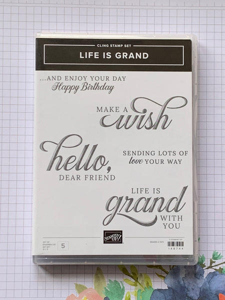 Life is Grand | Retired Cling Mount Stamp Set | Stampin' Up! | BRAND NEW!