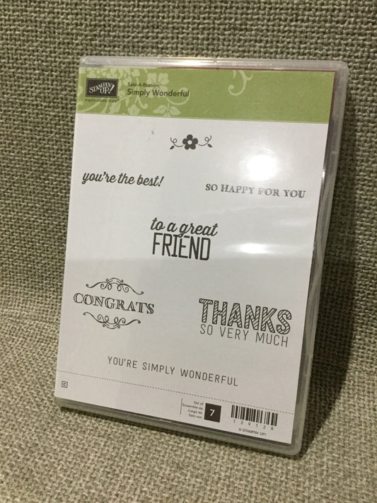Simply Wonderful | Retired Clear Mount Stamp Set | Stampin' Up!