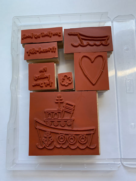 Boatload of Love | Retired Wood Mount Stamp Set | Stampin' Up!