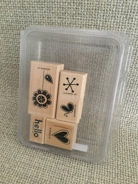 Hello Again | Retired Wood Mount Stamp Set