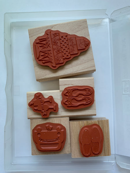 Just Married | Retired Wood Mount Stamp Set | Stampin' Up!
