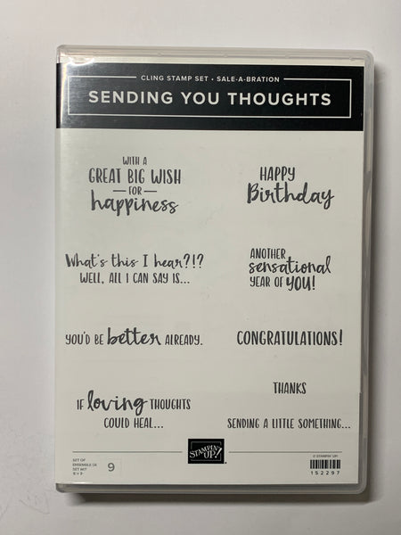 Sending You Thoughts | Saleabration 2020 | Retired Cling Mount Stamp Set | Stampin' Up!