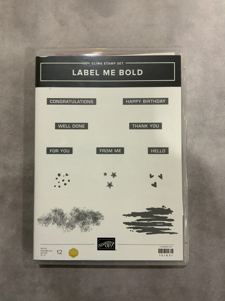 Label Me Bold | Retired Cling Mount Stamp Set | Stampin' Up!