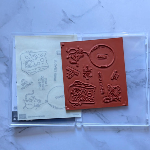 Mischievous Mice | Retired Cling Mount Stamp Set | Stampin' Up!