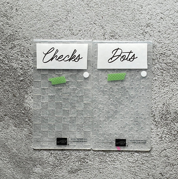 Checks and Dots Embossing Folder | Set of 2 | Retired Embossing Folder | Stampin' Up!