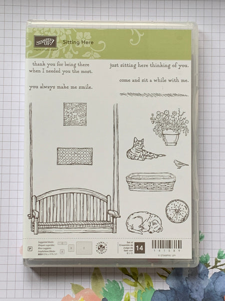 Sitting Here | Used Retired Photopolymer Stamp Set | Stampin' Up!