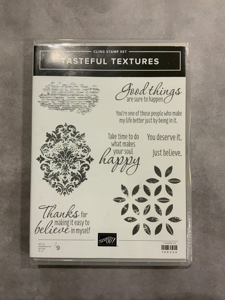 Tasteful Textures | Retired Cling Mount Stamp Set | Stampin' Up!