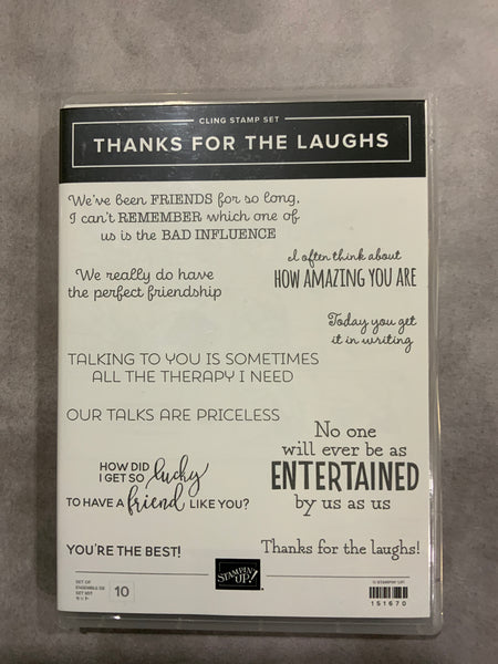 Thanks for the Laughs | Retired Cling Mount Stamp Set | Stampin' Up!