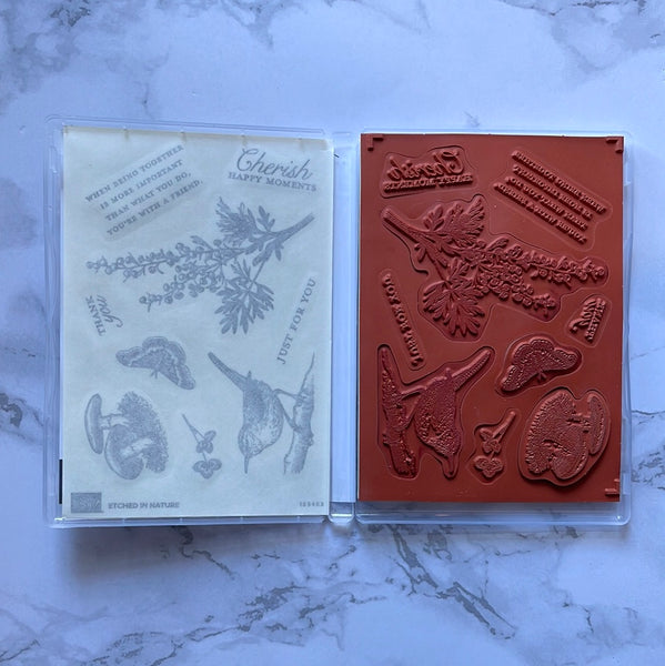 Etched in Nature | Retired Cling Mount Stamp Set | Stampin' Up!