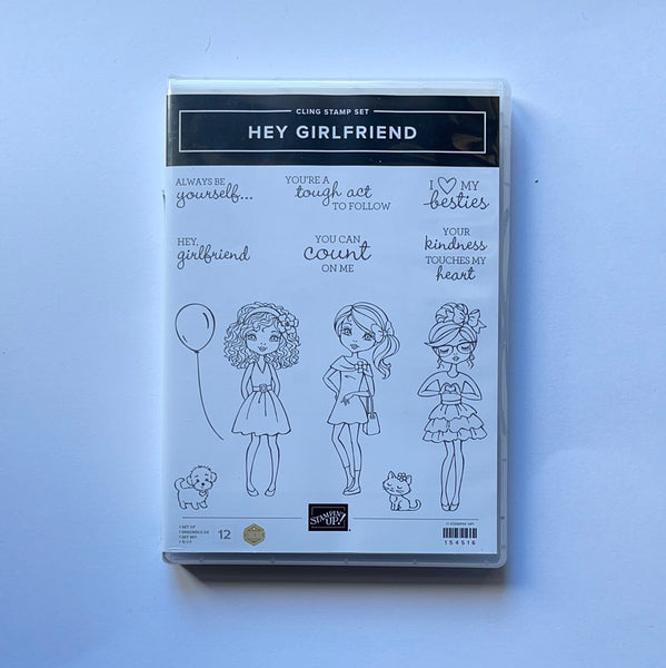 Hey Girlfriend | Retired Cling Mount Stamp Set | Stampin' Up!