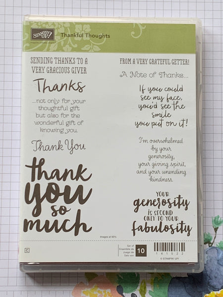 Thankful Thoughts | Retired Clear Mount Stamp Set | Stampin' Up!