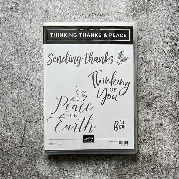 Thinking Thanks & Peace | Retired Cling Mount Stamp Set | Stampin' Up!
