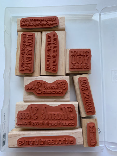 Lots of Thanks | Retired Wood Mount Stamp Set | Stampin' Up!