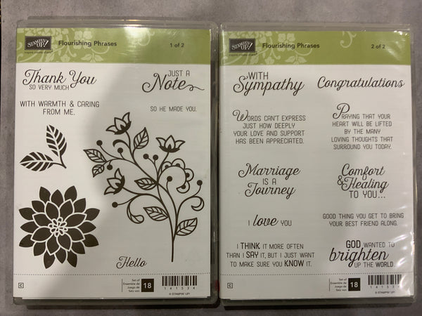 Flourishing Phrases | Retired Clear Mount Stamp Set | Stampin' Up!