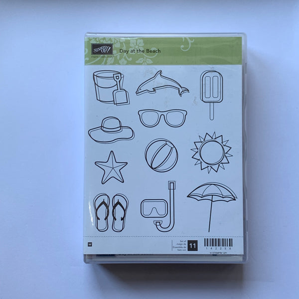 Day at the Beach | Retired Wood Mount Stamp Set | Stampin' Up! | Brand New