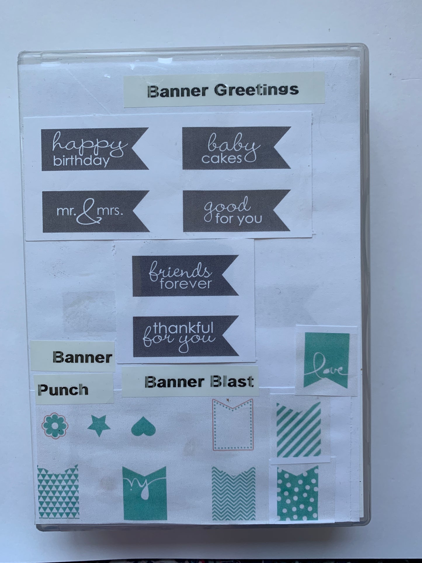 Banner Greetings, Banner Blast | Double Set | Retired Wood Mount Stamp Set | Stampin' Up!