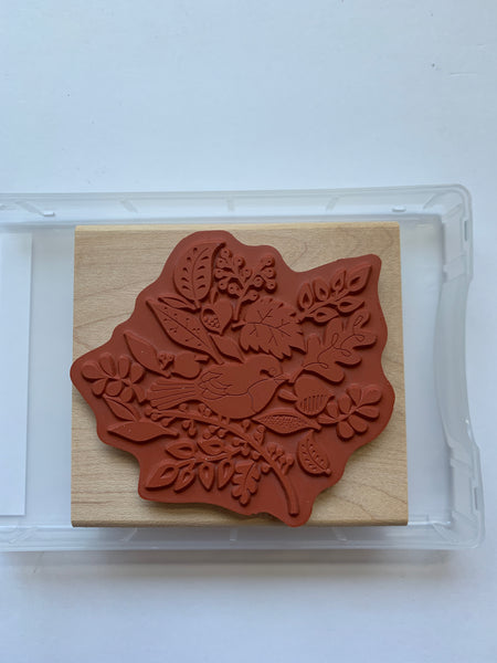 Tweet Leaves | Retired Wood Mount Stamp Set | Stampin' Up!