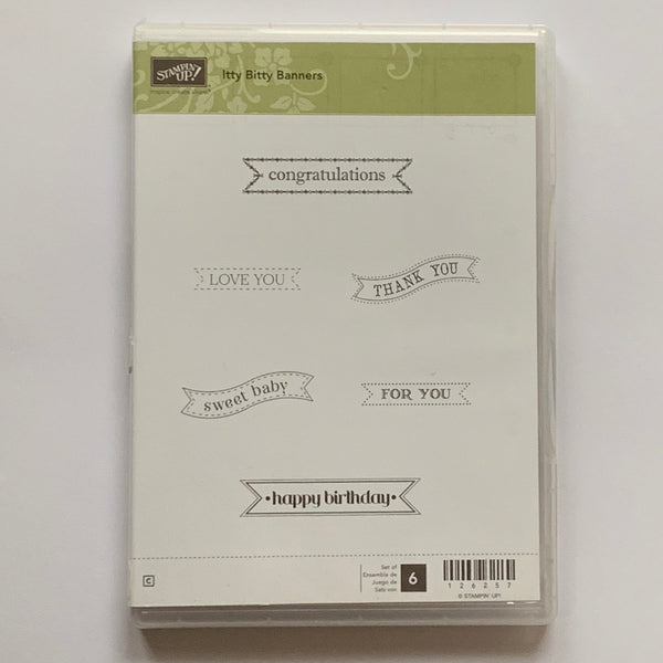 Itty Bitty Banners | Retired Clear Mount StampSet | Stampin' Up!