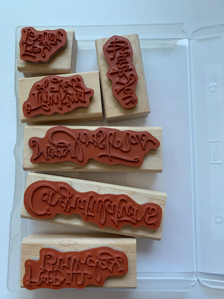 Sassy Salutations | Retired Wood Mount Stamp Set | Stampin' Up!