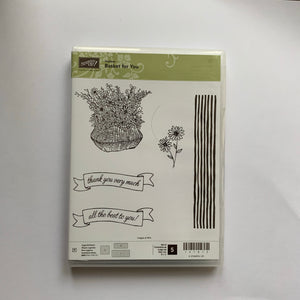 Basket for You | Retired Photopolymer Stamp Set | BRAND NEW