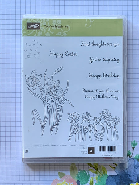 You're Inspiring | Retired Clear Mount Stamp Set | Stampin' Up! | Brand New