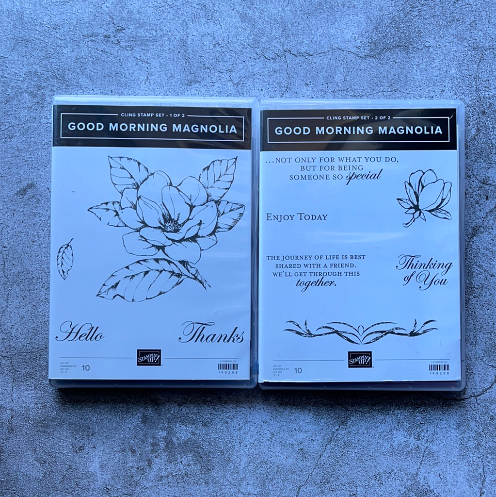 Good Morning Magnolia | Retired Cling Mount Stamp Set | Stampin