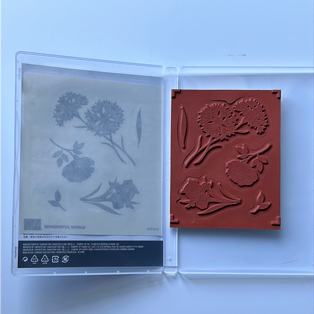 Wonderful World | Retired Cling Mount Stamp Set | Saleabration | Stampin' Up!