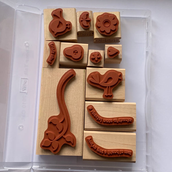 Cheep Talk | Retired Wood Mount Stamp Set | Stampin' Up!