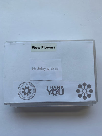 Wow Flowers | Retired Wood Mount Stamp Set | Stampin' Up!