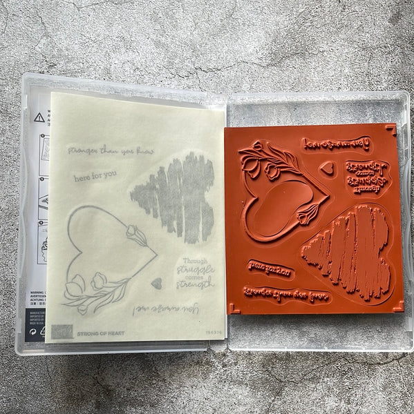 Strong of Heart | Retired Cling Mount Stamp Set | Stampin' Up!