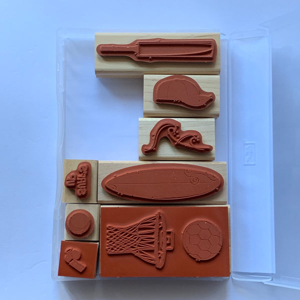 Just Basketball, Just Surfing, Just Cricket | Retired Wood Mount Stamp Set | Stampin' Up!