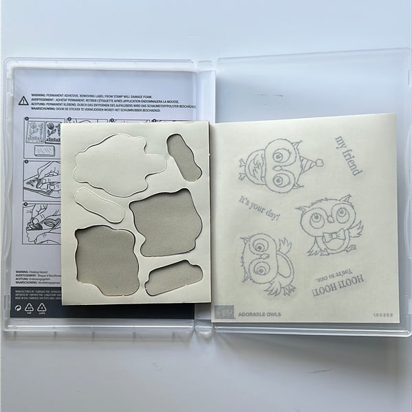 Adorable Owls | Retired Cling Mount Stamp Set | Stampin' Up!