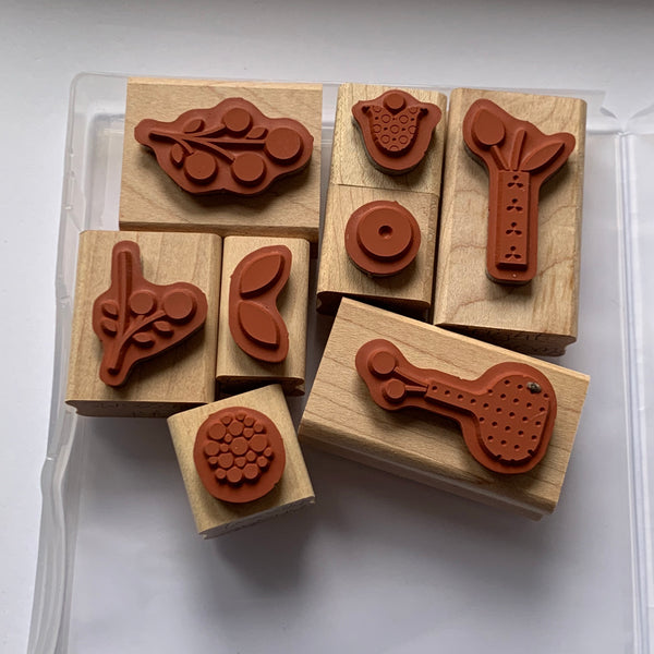 Bright Blossoms | Retired Wood Mount Stamp Set | Stampin' Up!