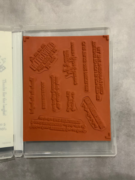 Thanks for the Laughs | Retired Cling Mount Stamp Set | Stampin' Up!