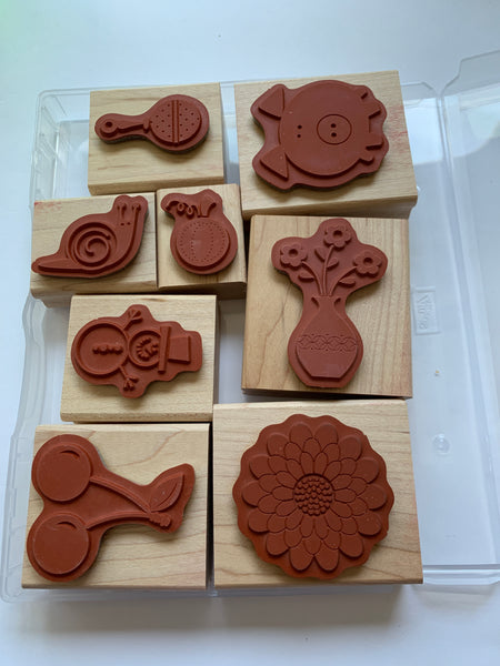 Button Buddies | Retired Wood Mount Stamp Set | Stampin' Up!