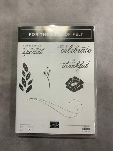For the Love of Felt | Retired Cling Mount Stamp Set | Stampin' Up!