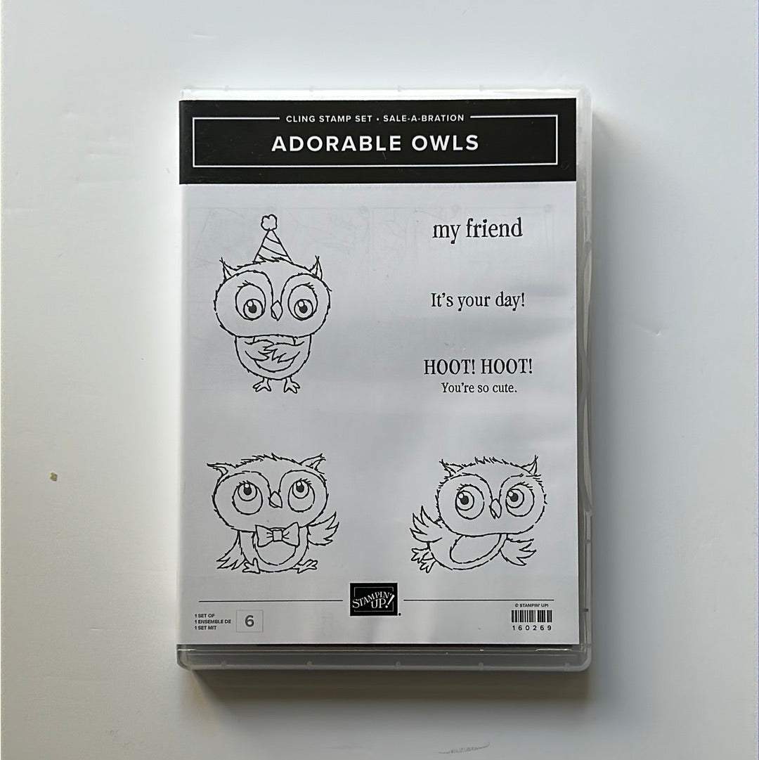 Adorable Owls | Retired Cling Mount Stamp Set | Stampin' Up!