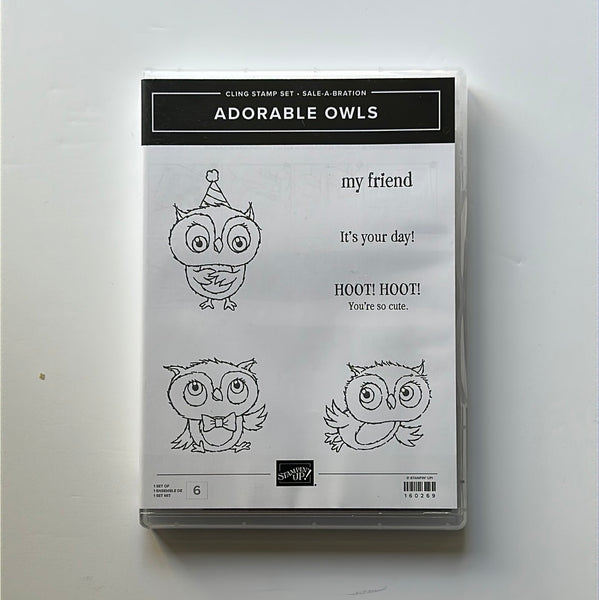 Adorable Owls | Retired Cling Mount Stamp Set | Stampin' Up!